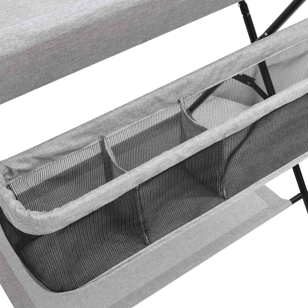 vidaXL Wickeltisch Hellgrau Eisen