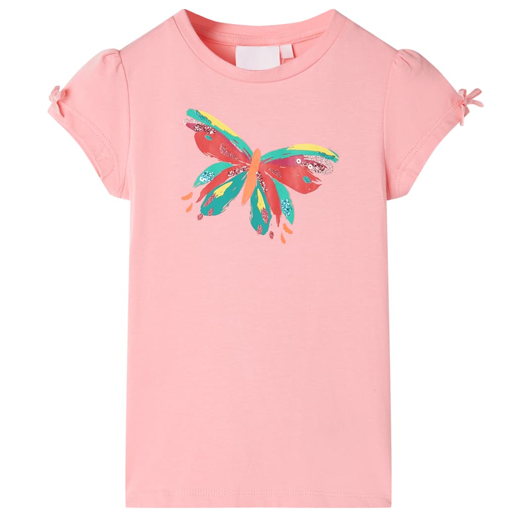 Kinder-T-Shirt Knallrosa 92