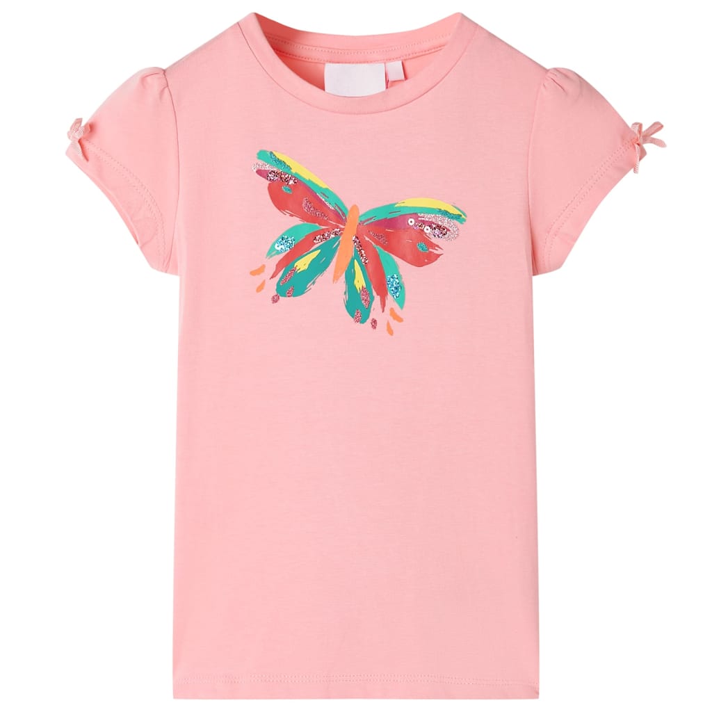 Kinder-T-Shirt Knallrosa 92