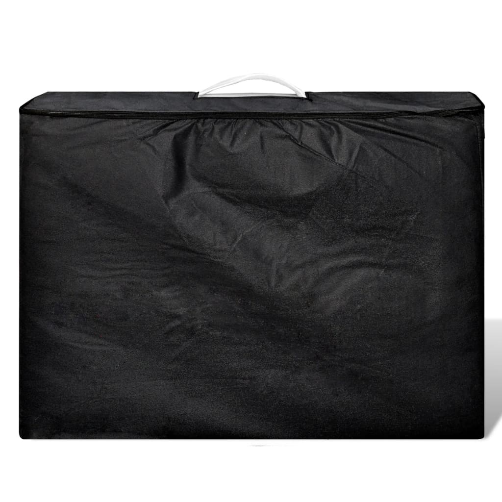 vidaXL Massageliege Klappbar 2-Zonen mit Aluminiumgestell Cremeweiß