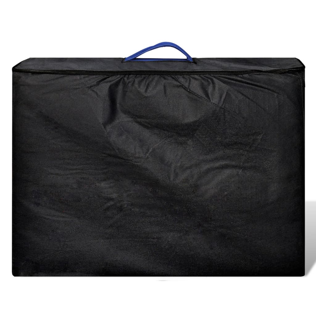 vidaXL Massageliege Klappbar 4-Zonen mit Holzgestell Blau