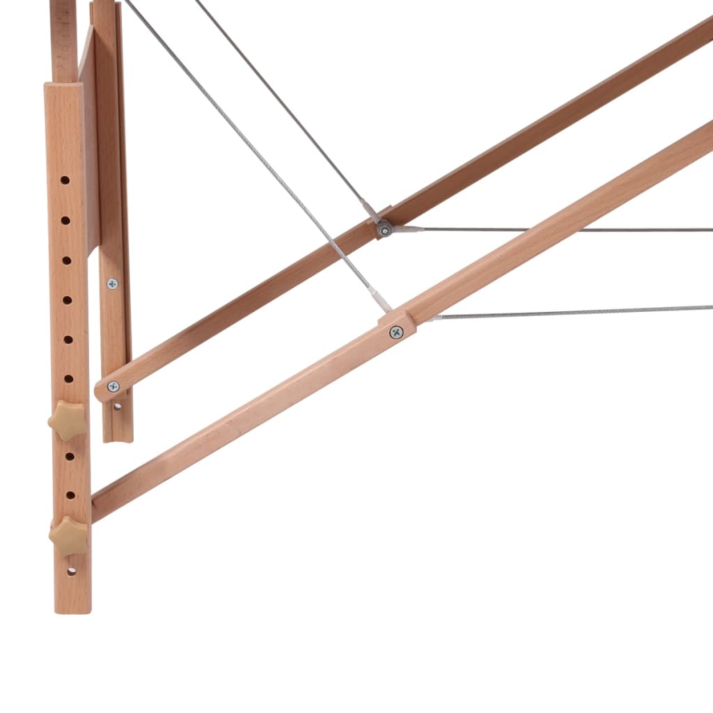 vidaXL Massageliege Klappbar 4-Zonen mit Holzgestell Blau