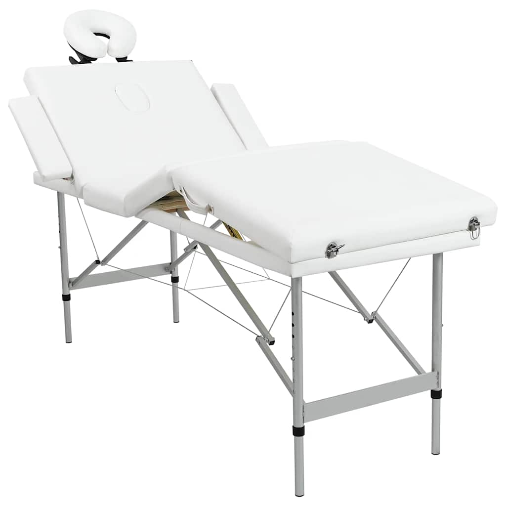 Massagetisch mit Aluminiumrahmen, faltbar 4 Zonen Blau