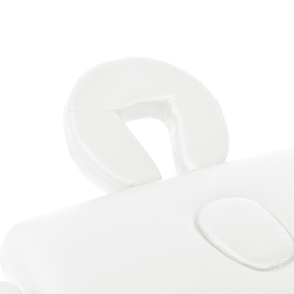 vidaXL Massageliege 2-Zonen Klappbar 10 cm Sitz Weiß