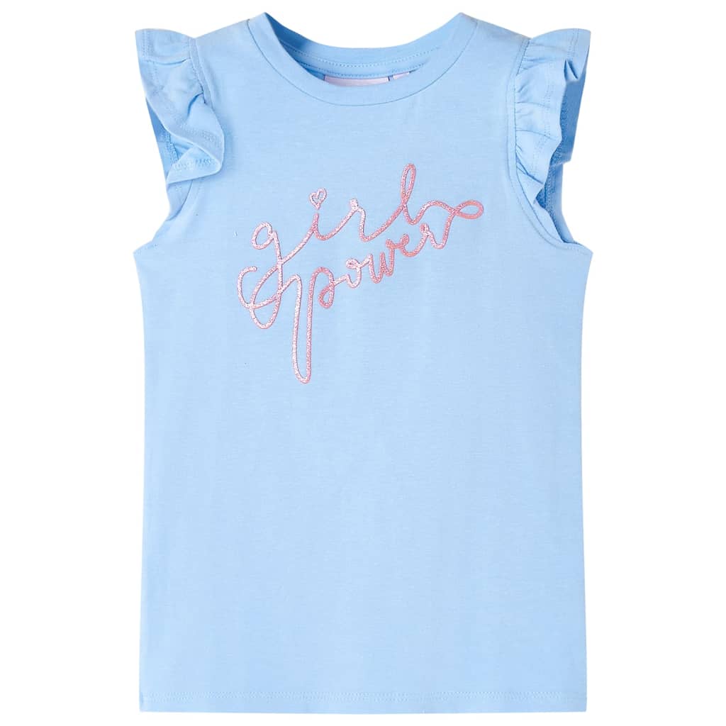 Kinder-T-Shirt mit Rüschenärmeln Zartrosa 92