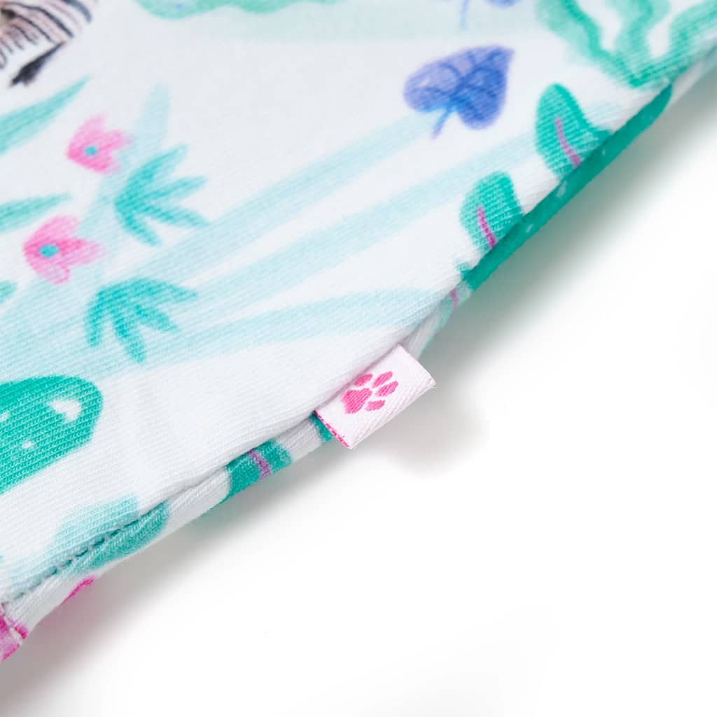 Kinderkleid Ecru und Dunkles Minzgrün 92