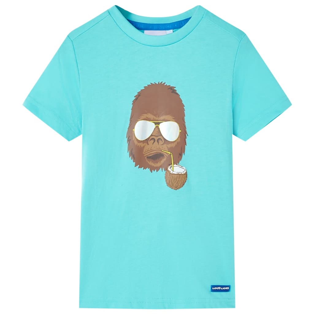 Kinder-Kurzarmshirt Hellkhaki 92