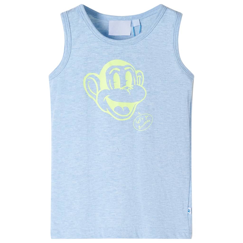 Kinder-Tanktop Blau Melange 92