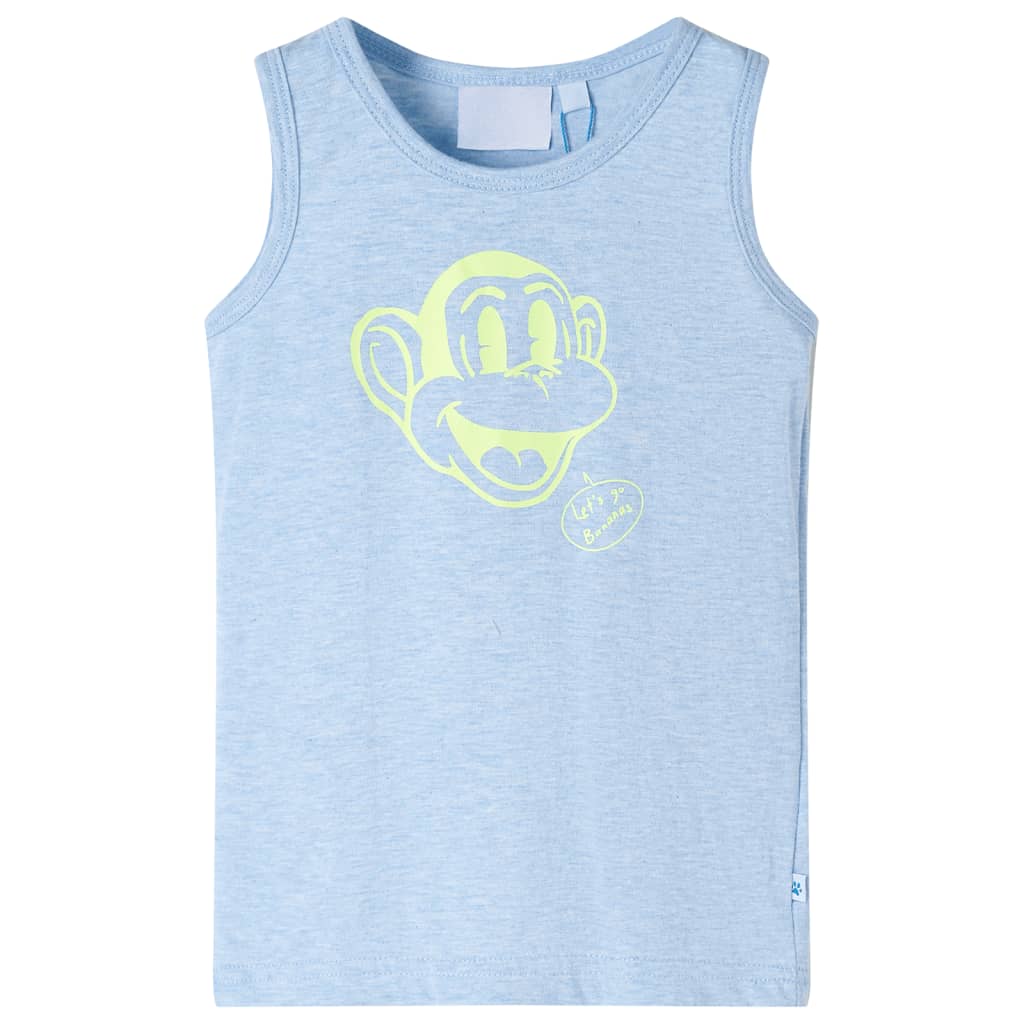 Kinder-Tanktop Blau Melange 92