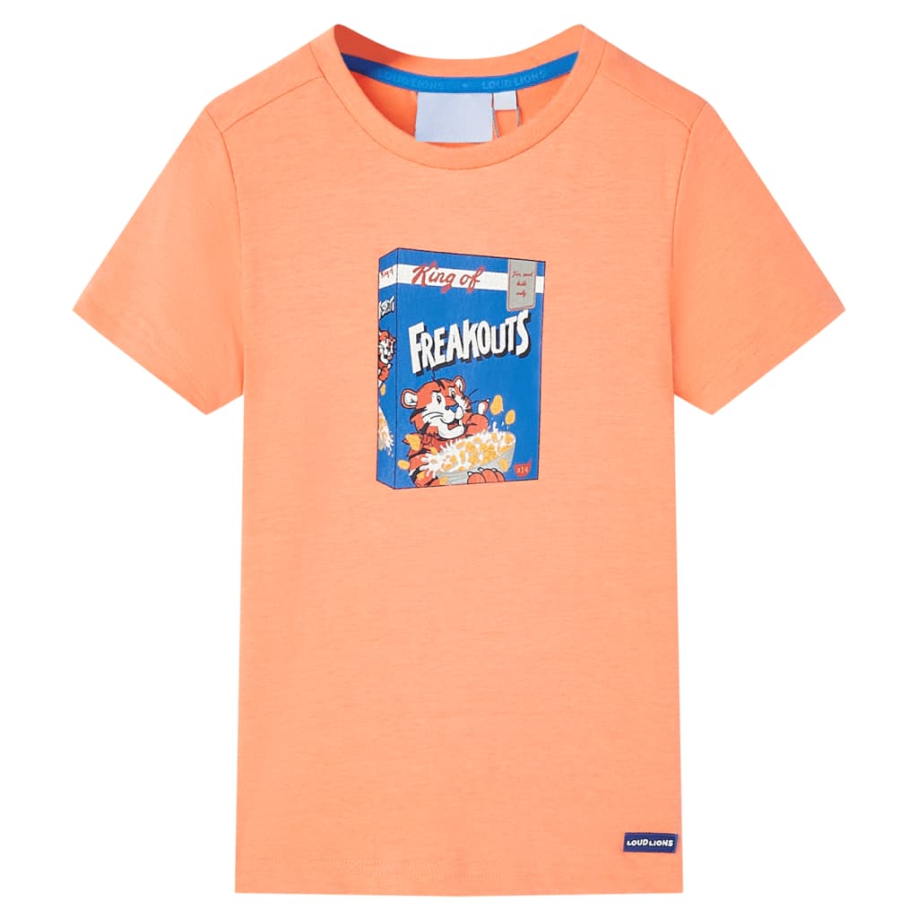 Kinder-Kurzarmshirt Neonorange 92