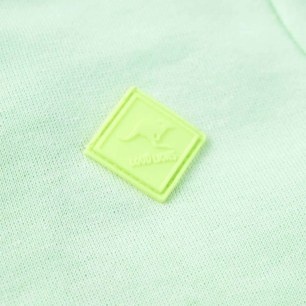 Kinder-Kapuzenpullover mit Reißverschluss Hellgrün 92