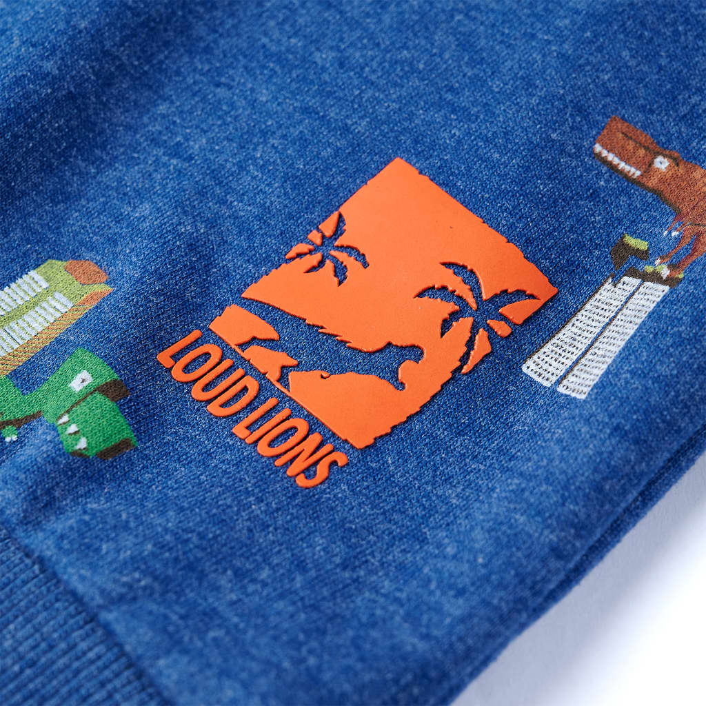 Kinder-Sweatshirt Dunkelblau Melange 92