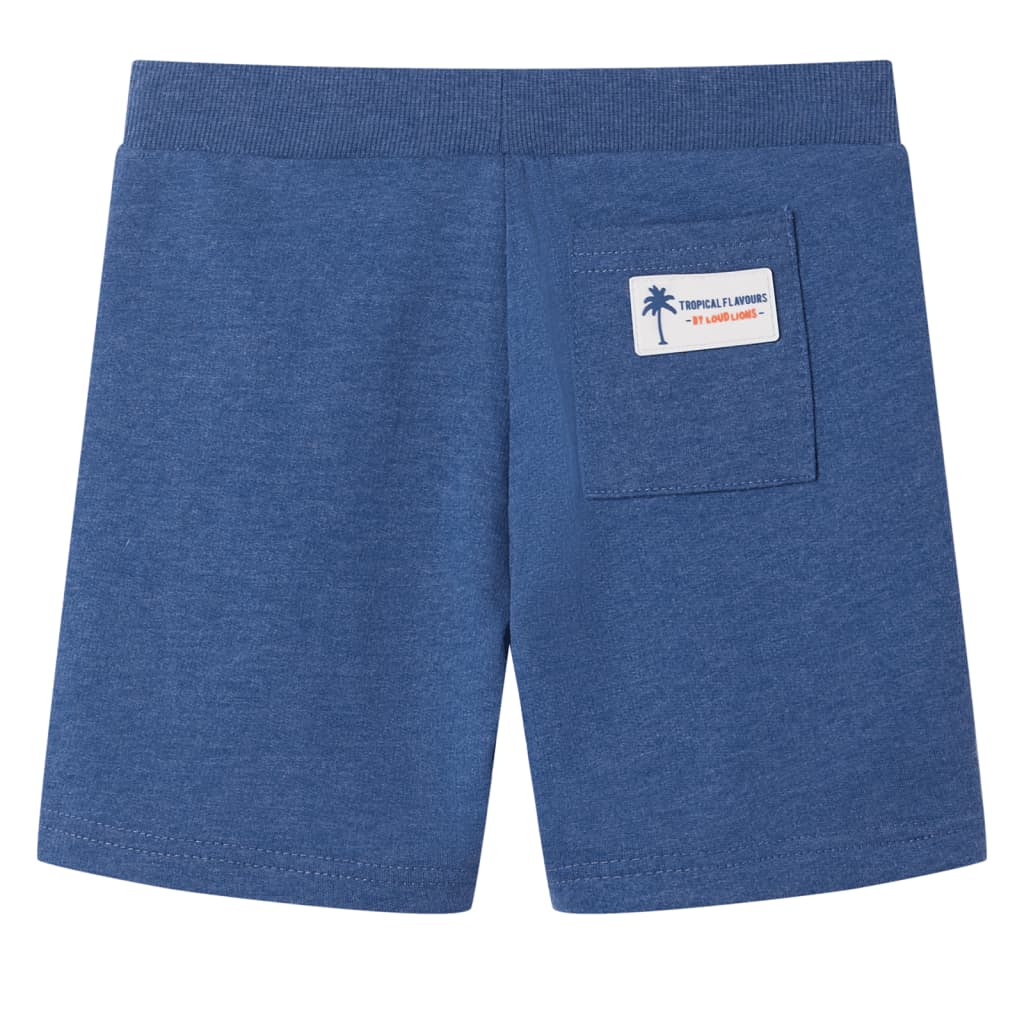 Kindershorts mit Kordelzug Dunkelblau Melange 92