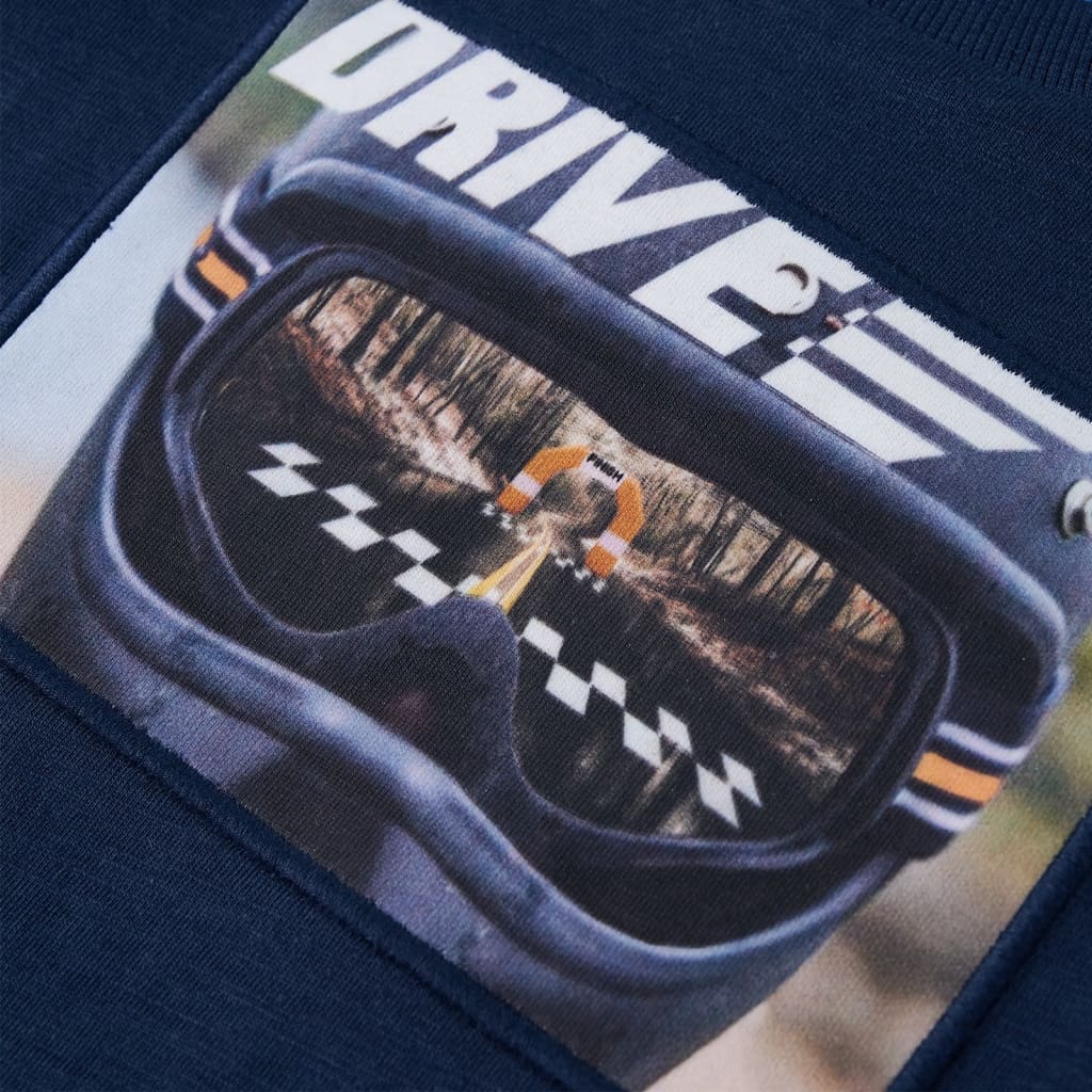 Kinder-Langarmshirt Marineblau Melange 92