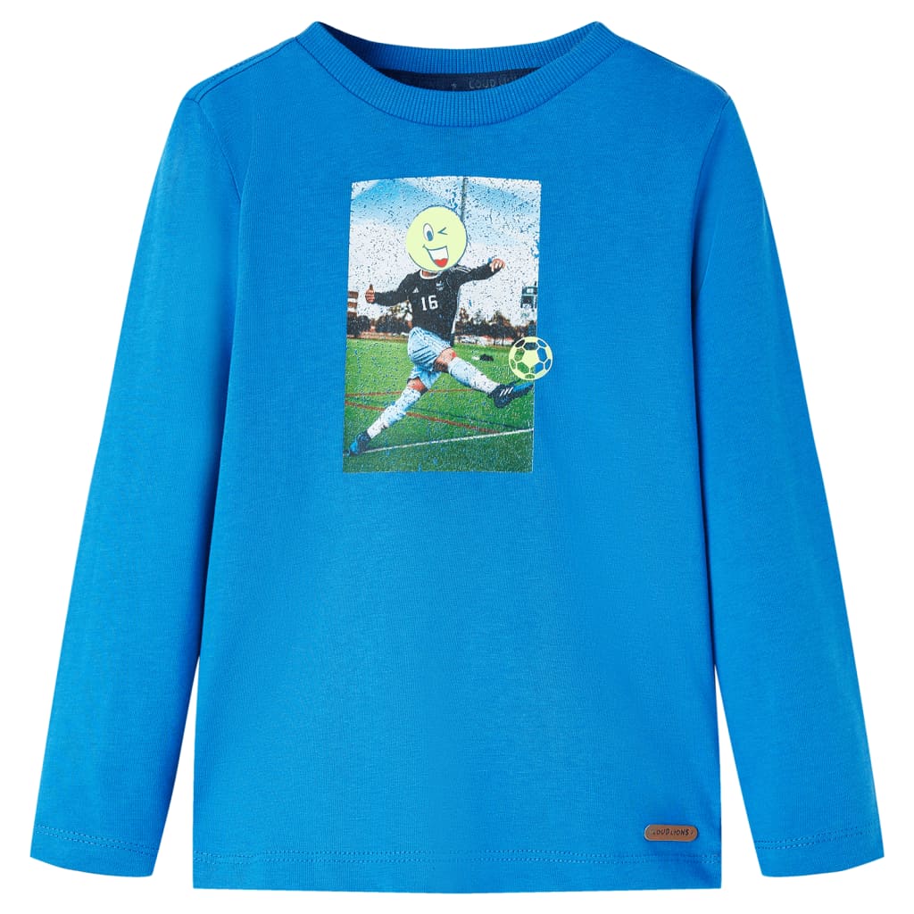 Kinder-Langarmshirt Kobaltblau 92