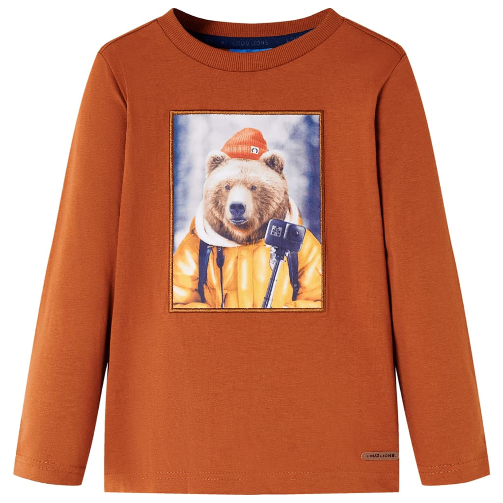 Kinder-Langarmshirt Dunkelorange 92
