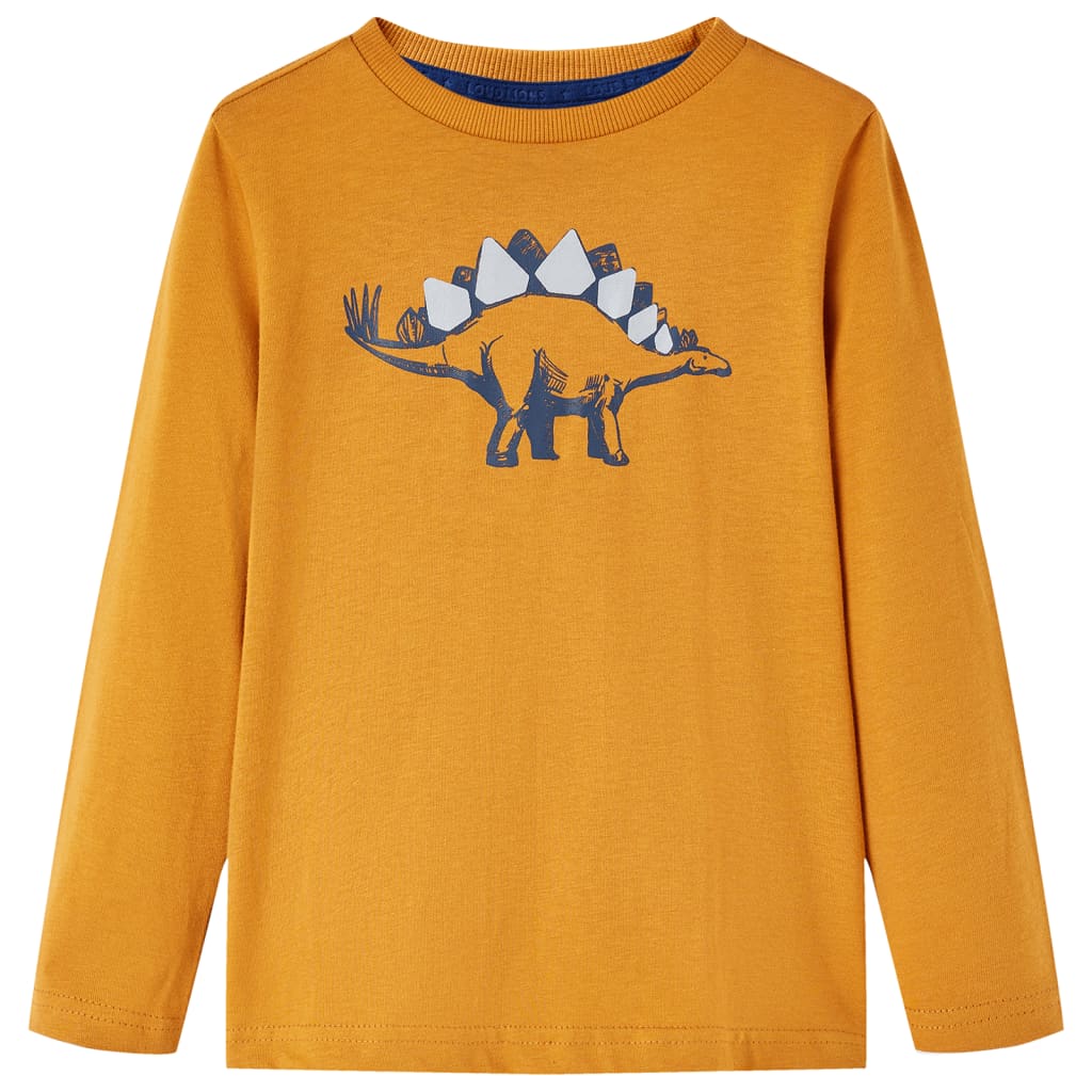 Kinder-Langarmshirt Dunkles Ocker 92