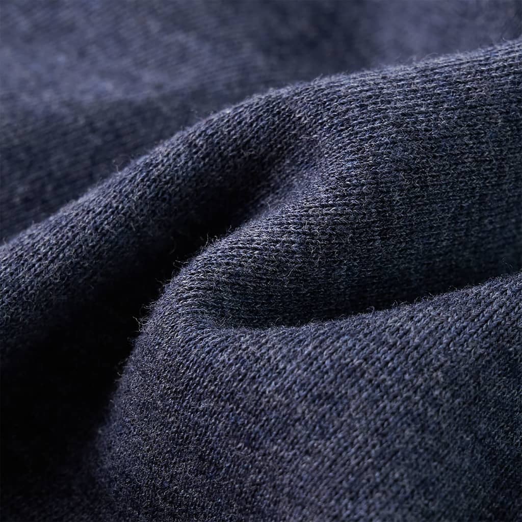 Kinder-Kapuzenpullover mit Reißverschluss Dunkelblau Melange 92