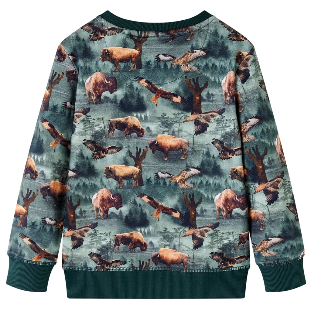Kinder-Sweatshirt DunkelgrĂĽn 92