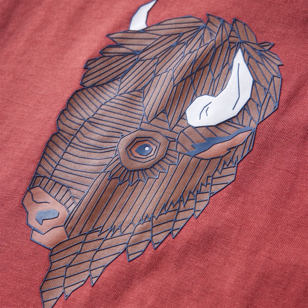 Kinder-Langarmshirt Dunkelrot 92