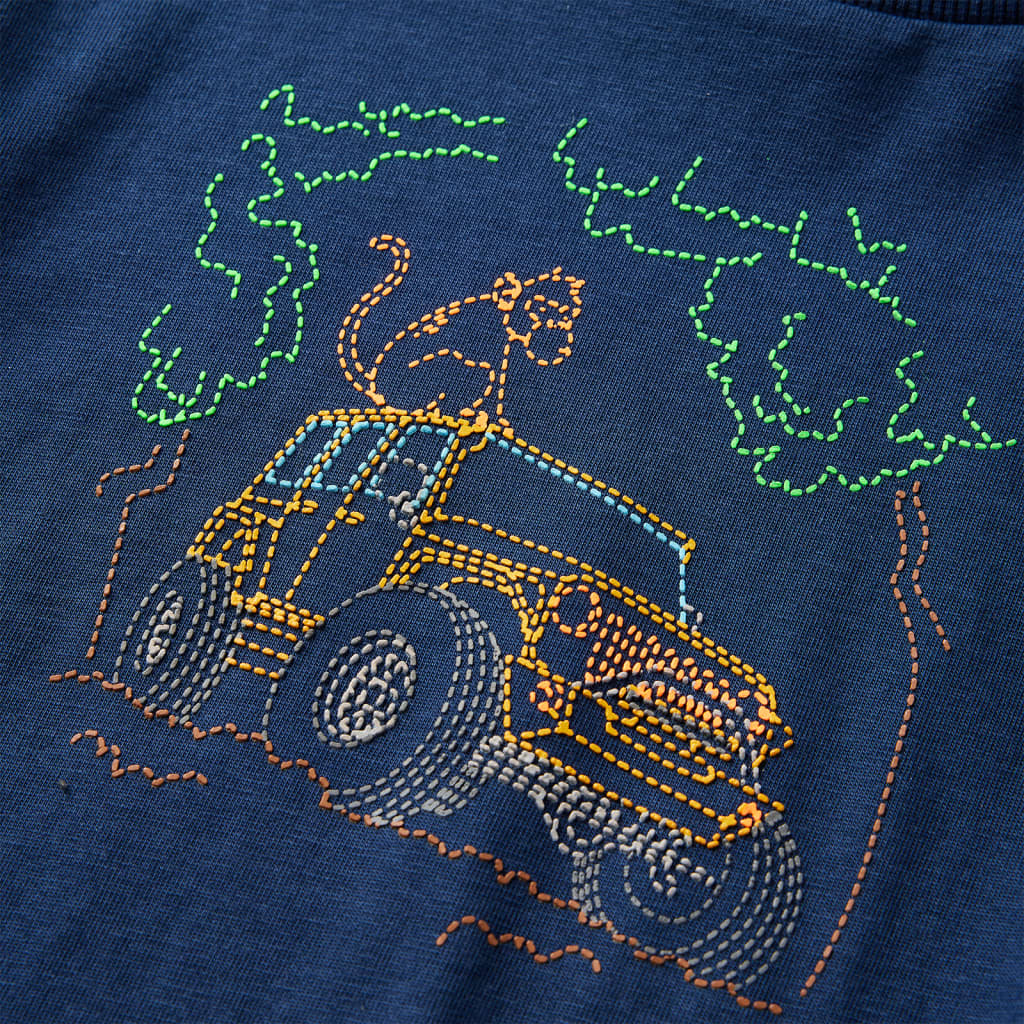 Kinder-Langarmshirt Marineblau 92