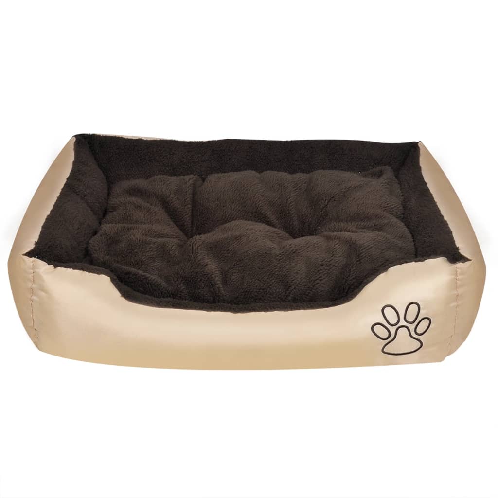 vidaXL Hundebett Beige und Braun XXL