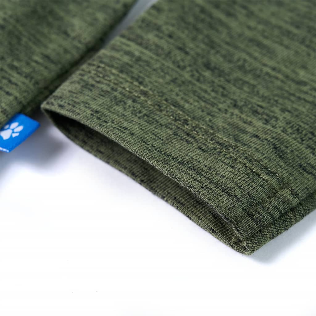 Kinder-Langarmshirt Khaki Melange 92