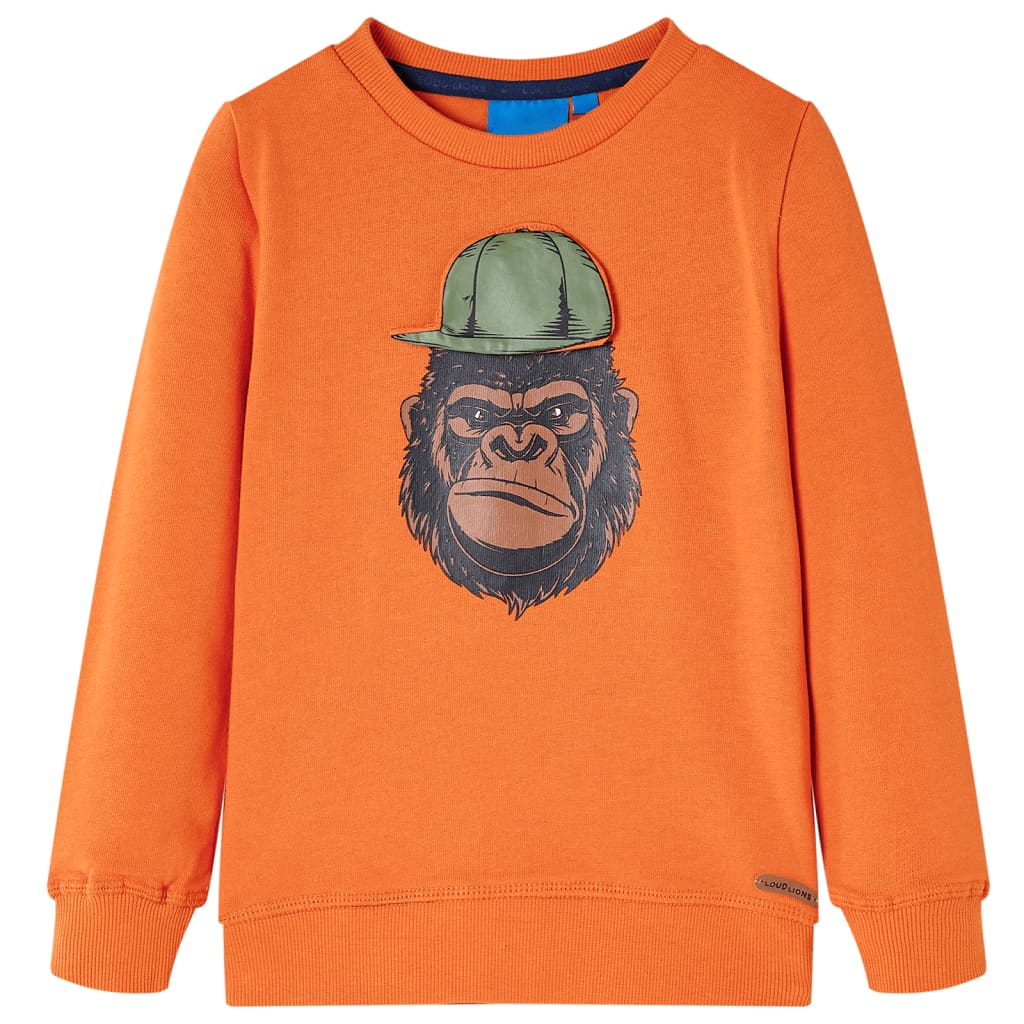 Kinder-Sweatshirt Dunkelorange 92