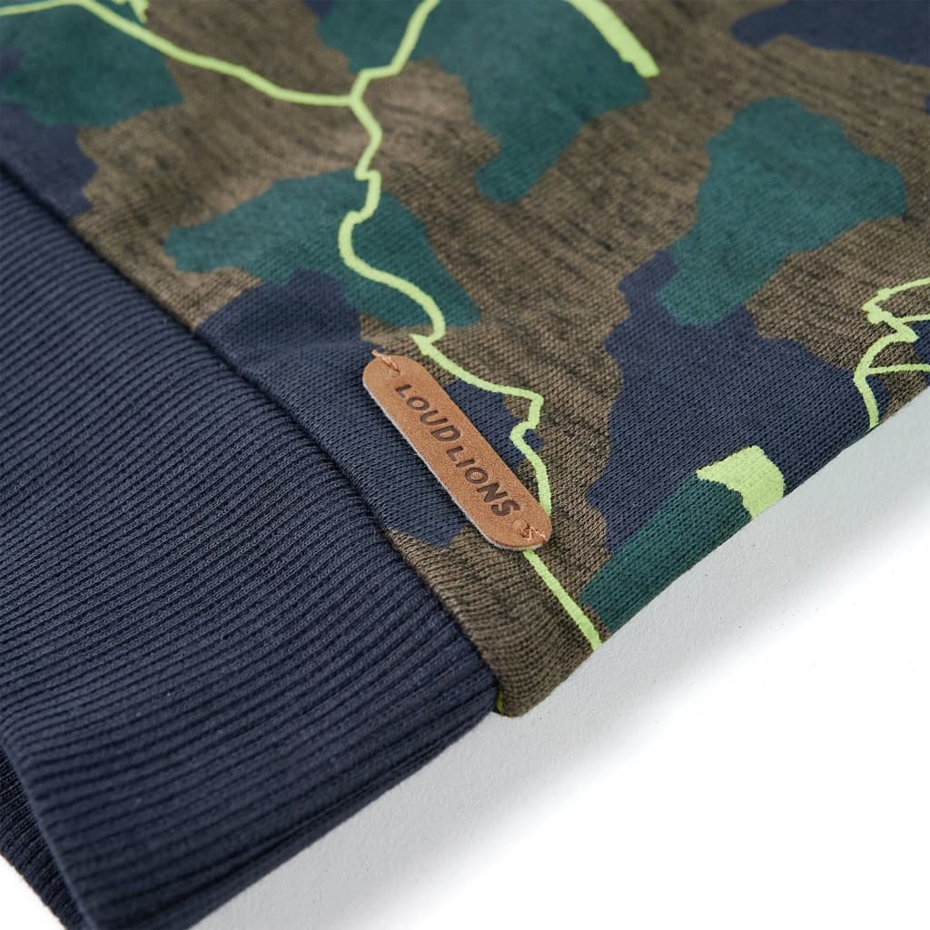 Kinder-Sweatshirt Dunkles Khaki Melange 92