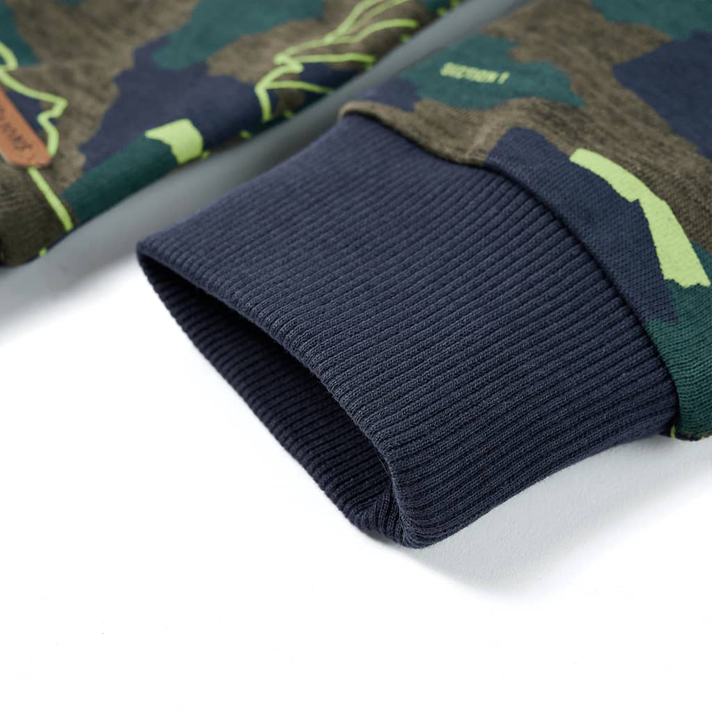 Kinder-Sweatshirt Dunkles Khaki Melange 92