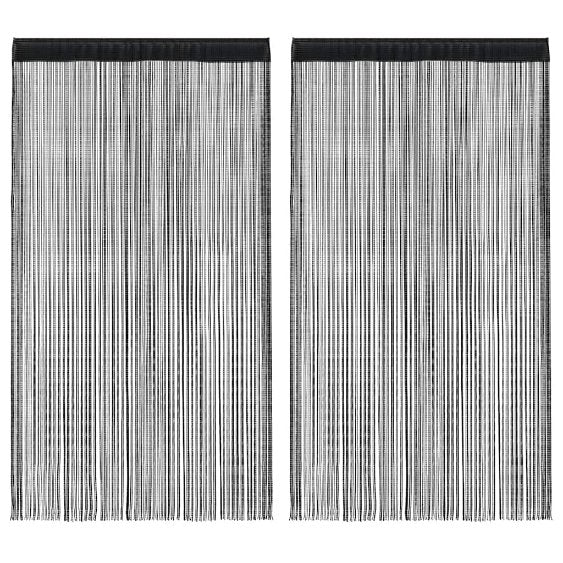 vidaXL Fadenvorhang 2 Stk.100 x 250 cm Weiß