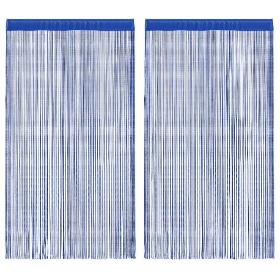 vidaXL Fadenvorhang 2 Stk.100 x 250 cm Weiß