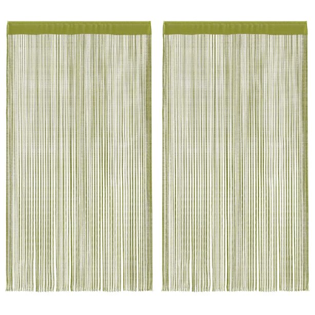 vidaXL Fadenvorhang 2 Stk.100 x 250 cm Weiß