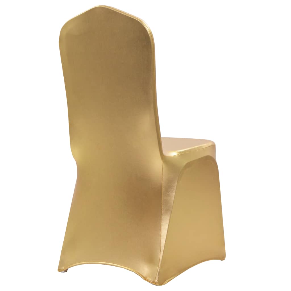 vidaXL 6 Stk. Stretch-Stuhlhussen Golden