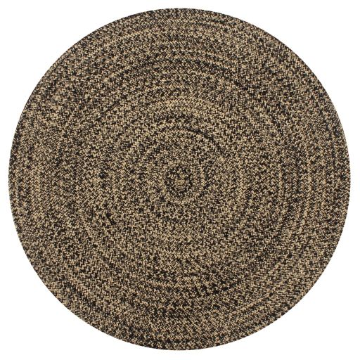 vidaXL Teppich Handgefertigt Jute Weiß und Natur 90 cm