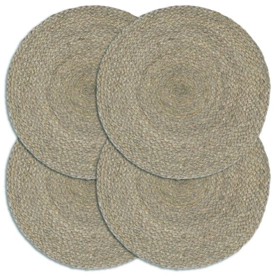 vidaXL Tischsets 4 Stk. Natur 38 cm Rund Jute
