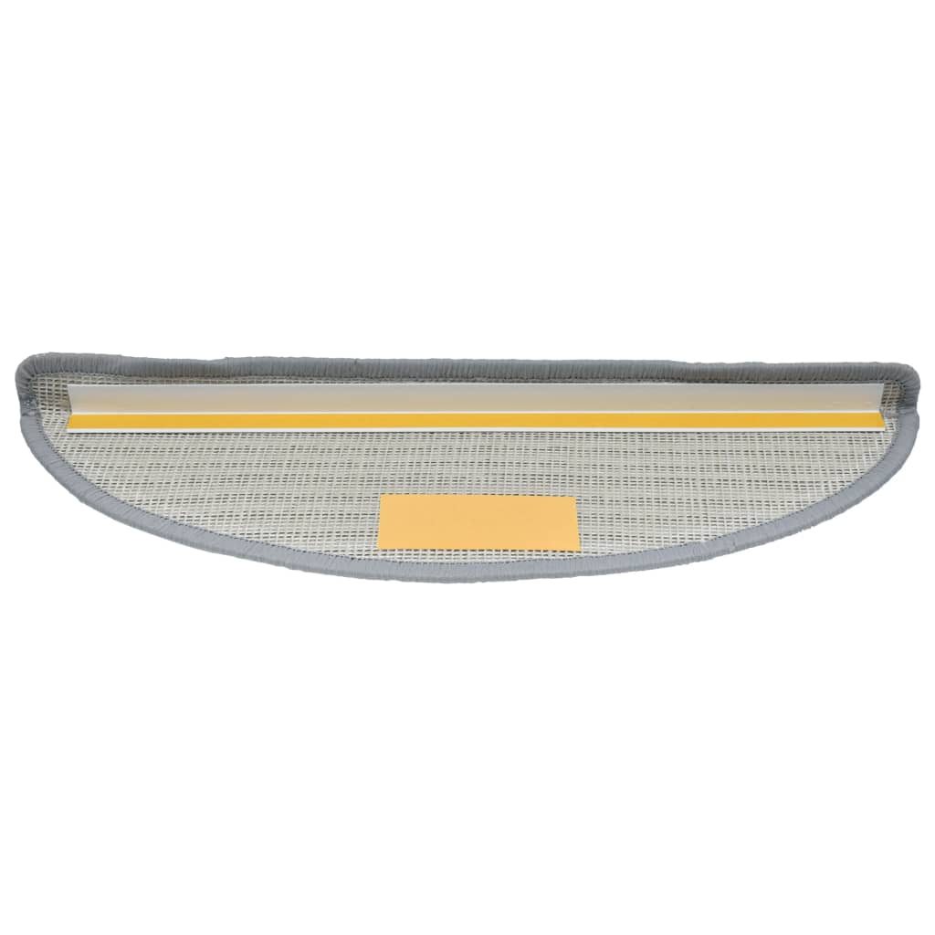 vidaXL Stufenmatten 15 Stk. 56x17x3 cm Grau Halbrund