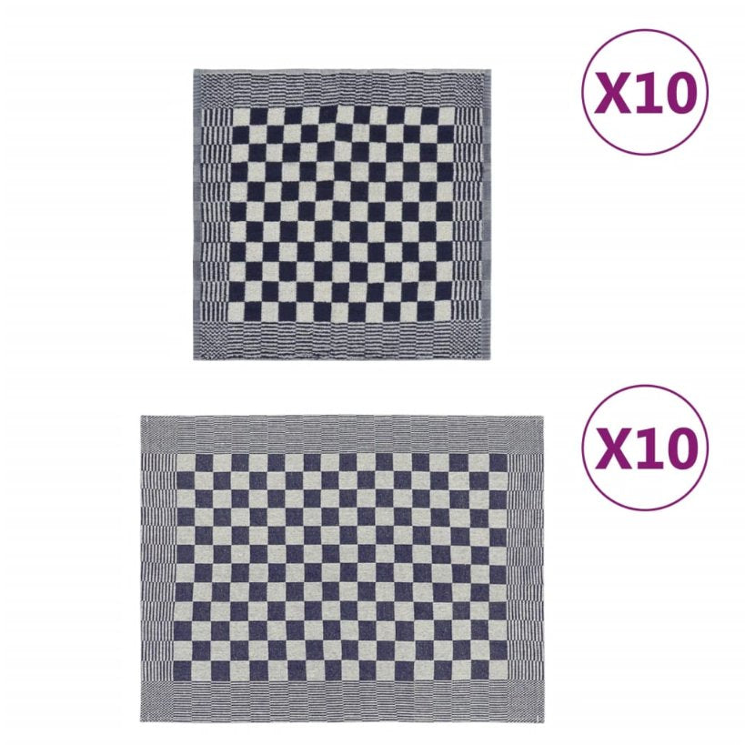 vidaXL 10-tlg. Handtuch-Set Schwarz und Grau Baumwolle