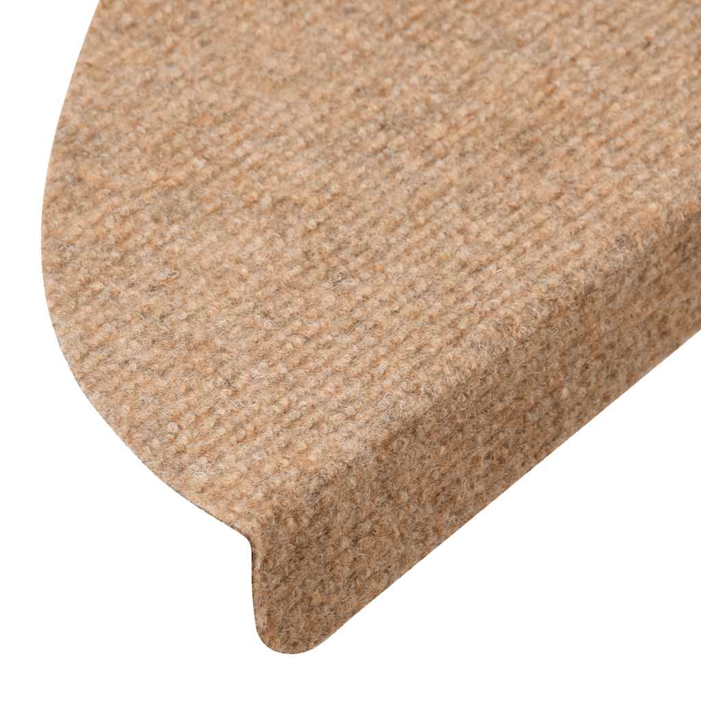 vidaXL Stufenmatten Selbstklebend 15 Stk. 56x17x3 cm Beige