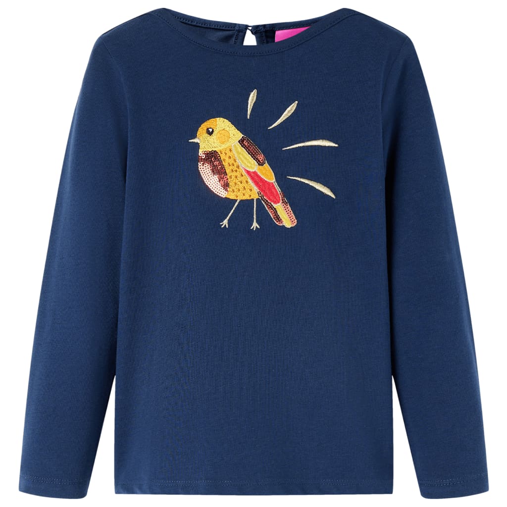 Kinder-Langarmshirt Dunkles Ocker 92