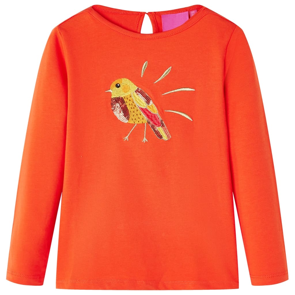 Kinder-Langarmshirt Dunkles Ocker 92