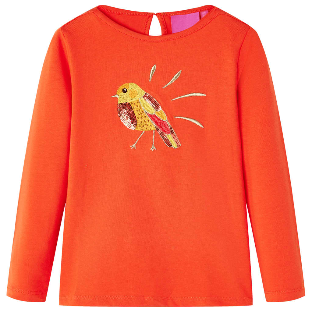 Kinder-Langarmshirt Dunkles Ocker 92