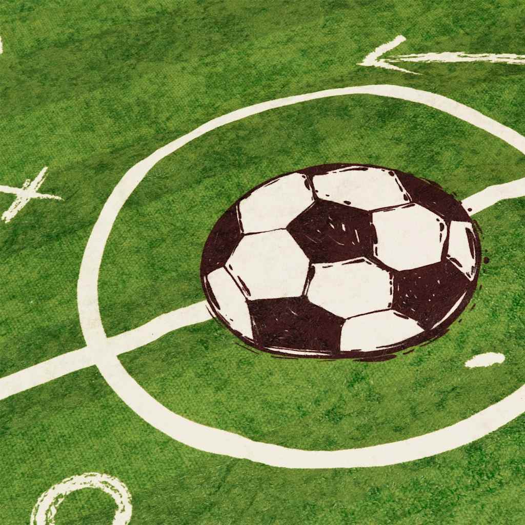 vidaXL Kinderteppich Grün 160x230 cm Fußballfeld Waschbar Rutschfest