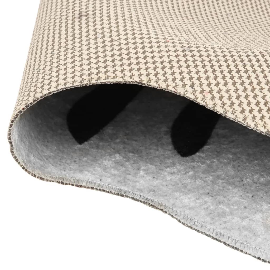 vidaXL Teppich Schwarz Weiß 120x170 cm Zebramuster Waschbar Rutschfest