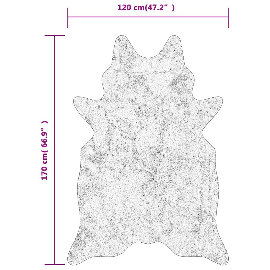 vidaXL Teppich Schwarz Weiß 120x170 cm Zebramuster Waschbar Rutschfest