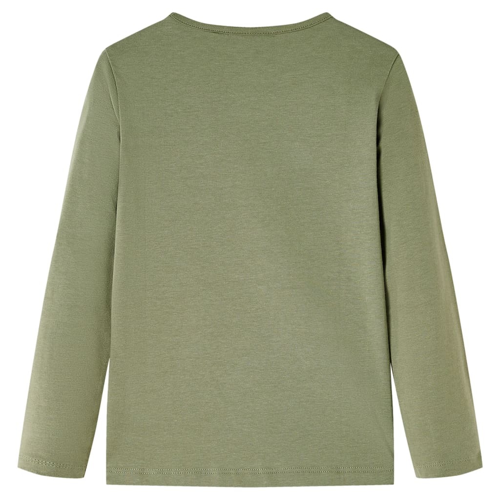 Kinder-Langarmshirt Khaki 92