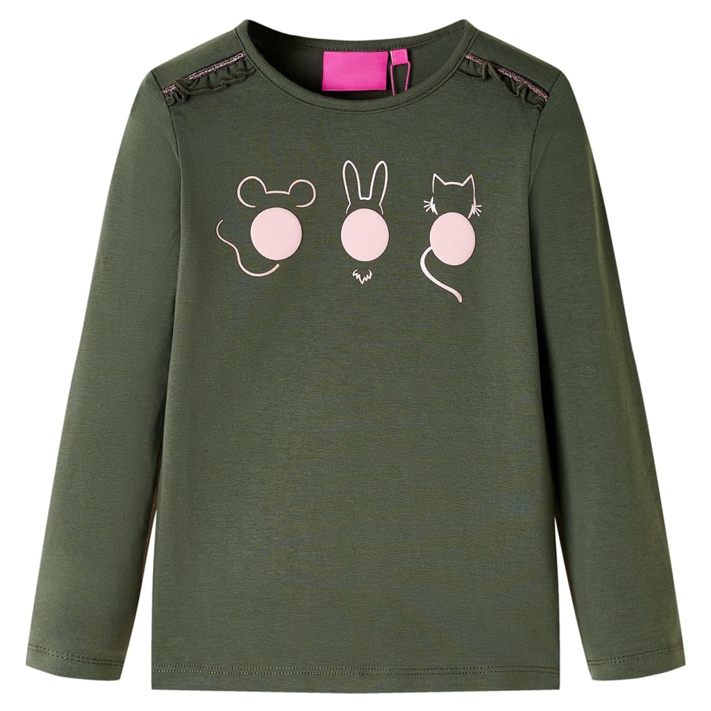 Kinder-Langarmshirt Marineblau 92