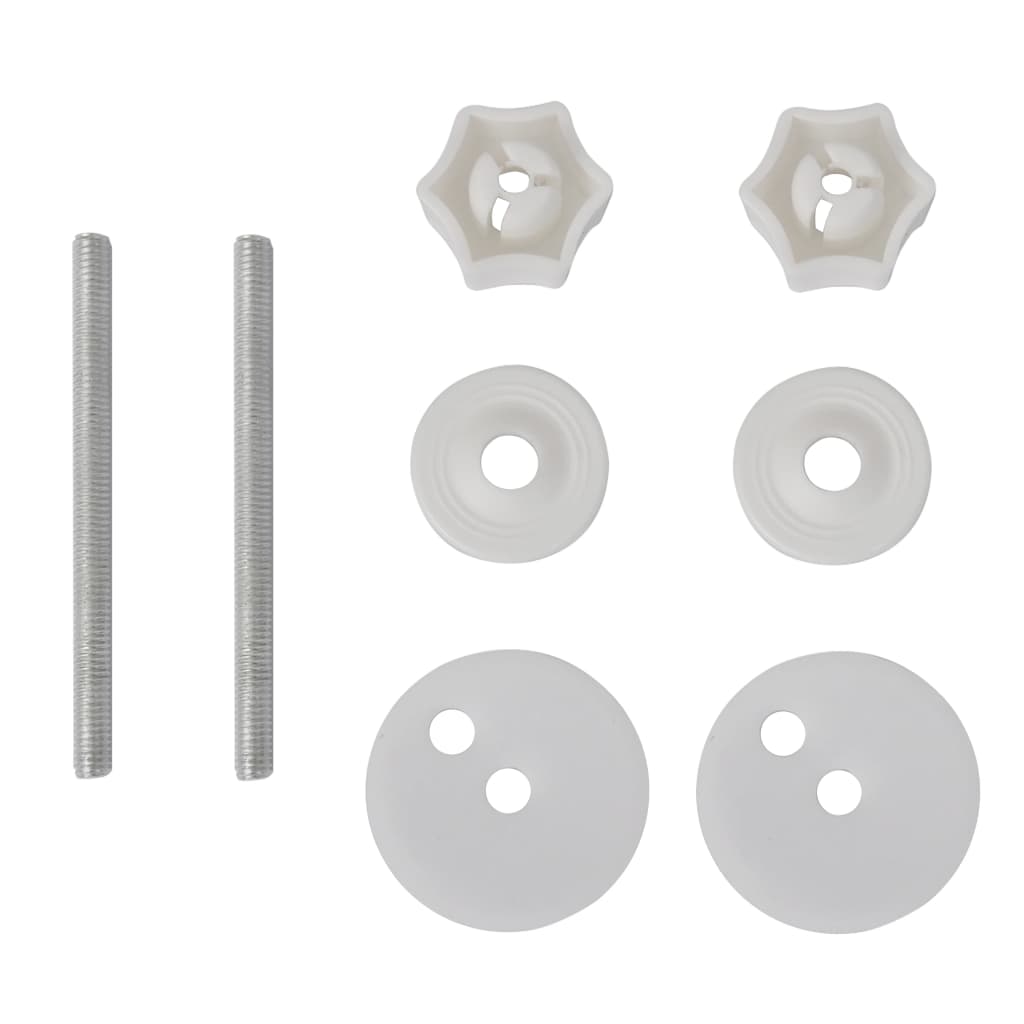 vidaXL Toilettensitz MDF Deckel mit Absenkautomatik Design Weiß