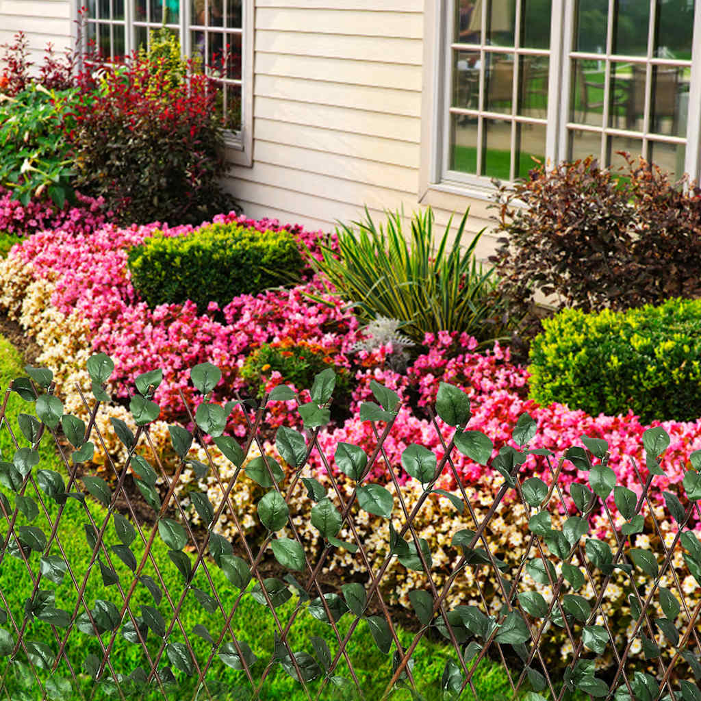 vidaXL Weidengitter 5 Stk. mit künstlichen Blättern 180×90 cm