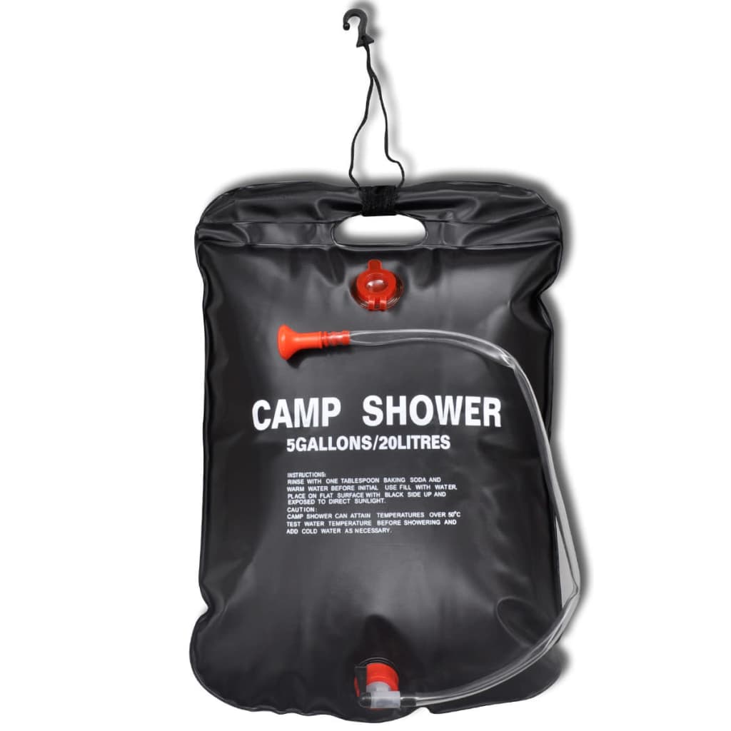 vidaXL Campingdusche 2 Stk. Solar 20 L